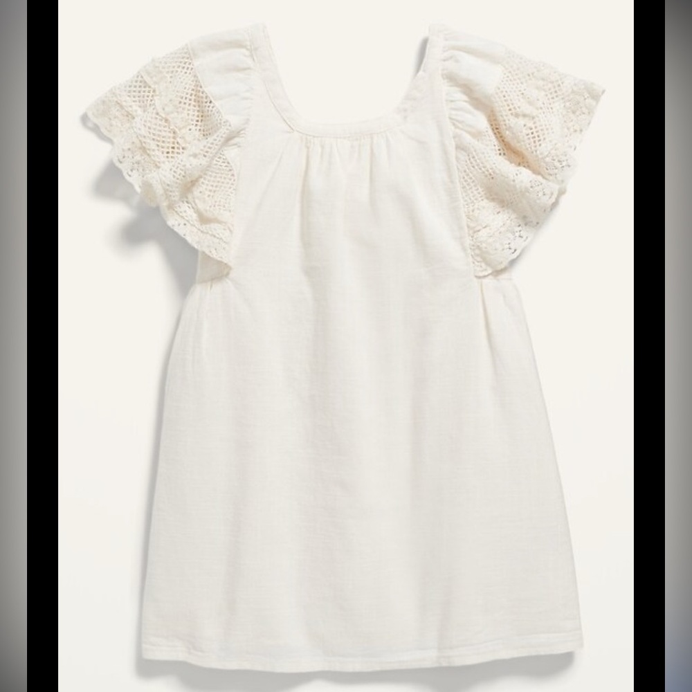 Old Navy Cream Lace Sleeve Blouse